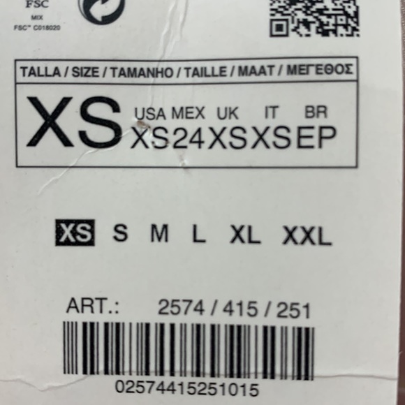 Zara mini shirt dress size XS oyster white color - Picture 7 of 7